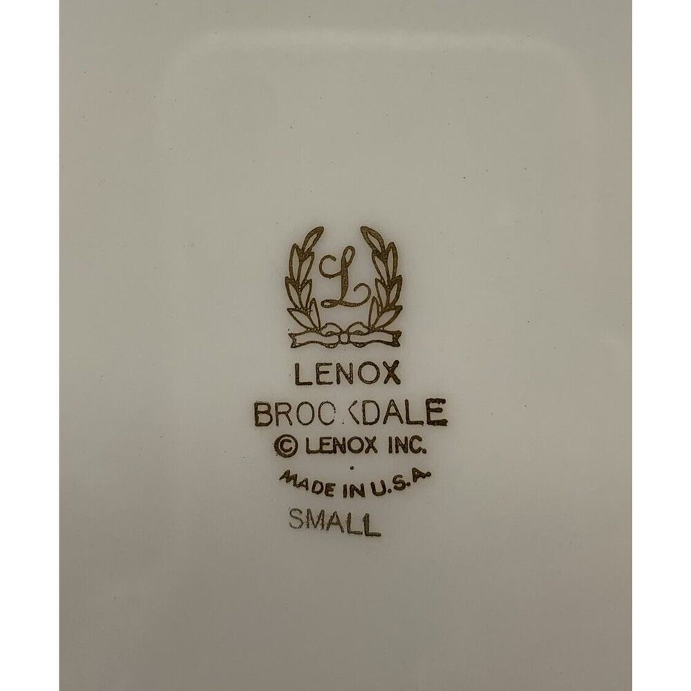 Vtg Lenox Brookdale 13 5/8” Oval Serving Platter Platinum Trim Retired - Picture 3 of 6
